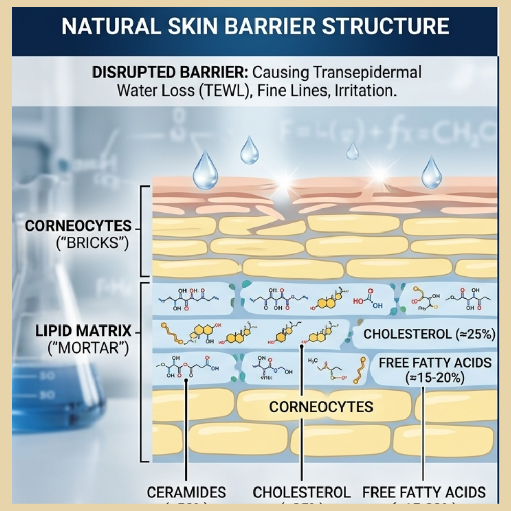 Diagram of Natural Skin Barrier Structure
